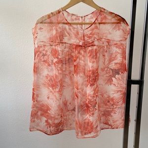 Giambattista Valli Silk Sheer Top Sz M